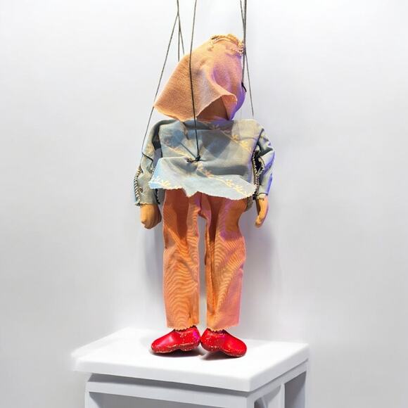 Vintage Folk Art Puppet-Marionette-Paper Mache-German Style Peasant Girl-Doll - Picture 3 of 9